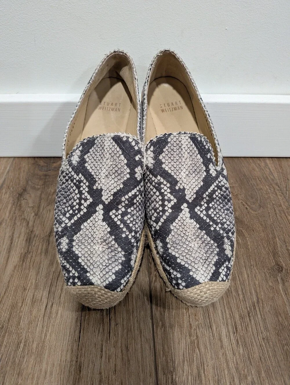 Stuart Weitzman Catalan Snake Print Espadrilles